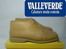 VALLEVERDE Polacco Uomo Lacci Pelle Plantare Beige MADE IN ITALY N° 43-44 NUOVO