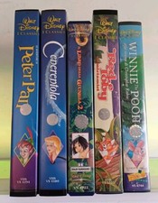 Lotto di 5 vhs film cartoni