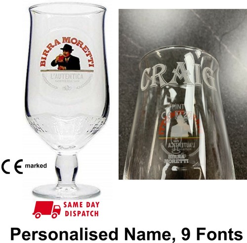 Engraved birra moretti pint - moretti,