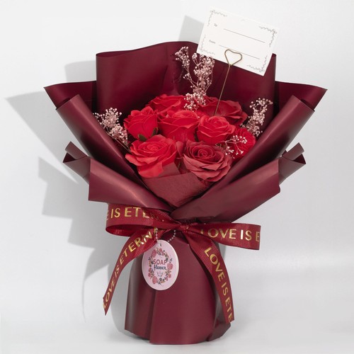 Grande bouquet rose rosse - grande, di