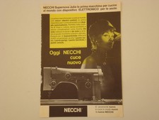 advertising Pubblicità 1961 MACCHINA PER CUCIRE NECCHI SUPERNOVA JULIA