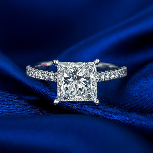 Anello platino con diamanti - anello,