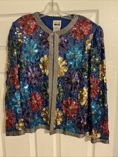 Giacca seta floreale vintage