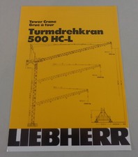 Scheda Dati/Tecnico Descrizione Liebherr Gru a Torre 500 HC-L Di 02/1986