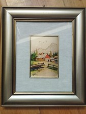 Quadro Serigrafia Argento 925 Paesaggio Montano