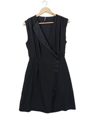 NAF NAF Abito avvolgente Donna Abito Taglia IT 46 nero stile casual