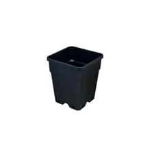 VASO QUADRATO IN PLASTICA - 11L - 24x24x28cm - NERO