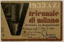 SIRONI MARIO Va TRIENNALE DI