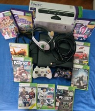 CONSOLE MICROSOFT XBOX 360 DA 250GB SLIM - NERA - 2JOYPAD- KINECT E GIOCHI 