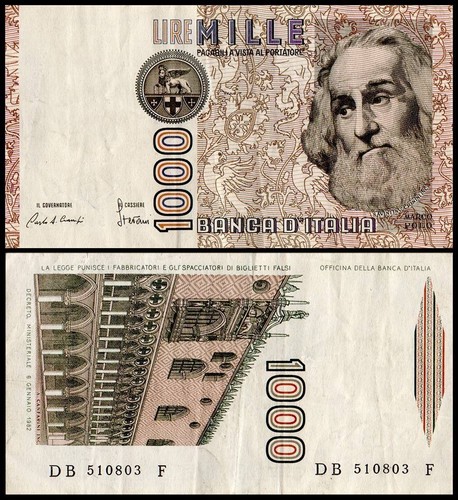 Italy 1000 lire 1982 - lire,, 1982,