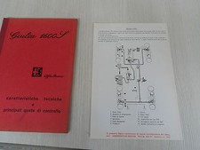MANUALE ORIGINALE 1969 ALFA ROMEO GIULIA 1600 S CON ALLEGATO