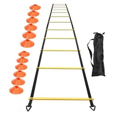 Set Scala Agility 20Ft Scala Allenamento Velocità Regolabile con 12 Calcio6997
