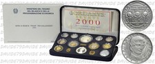 ITALIA 2000 - SERIE DIVISIONALE 12 MONETE LIRE  ARGENTO GIORDANO BRUNO - PROOF