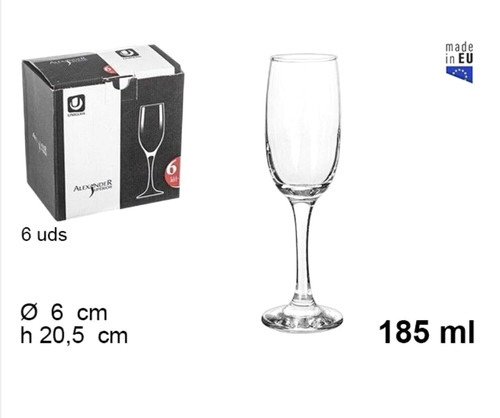 Set bicchieri calice - 6, in