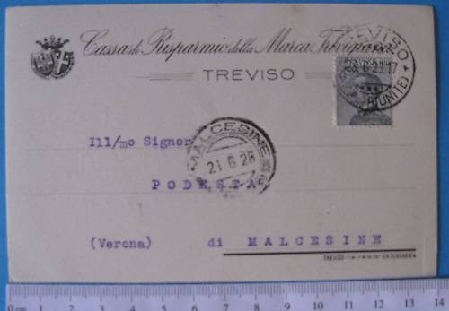 Cartolina cassa risparmio - cartolina,
