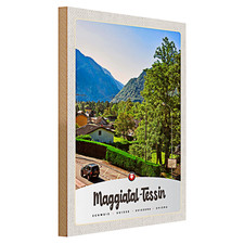 Targa in legno viaggio 40x30