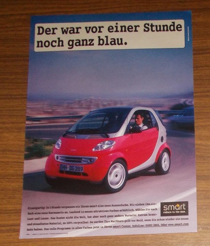 Rara pubblicità smart auto - pubblicità,