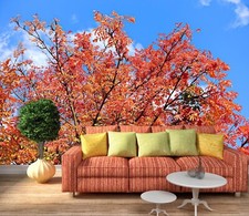 Carta da parati 3D Red Branch