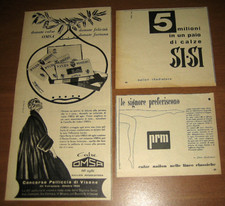 LOTTO 3 PUBBLICITA CALZE DONNA OMSA SISI PRM ANNI 50 Vintage advertising werbung