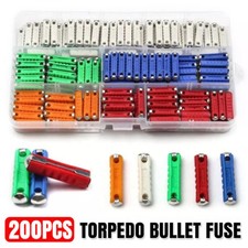 Fusibili auto Continental Torpedo Bullet Fuse Classic fusibile auto 200 pezzi Regno Unito