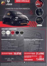 Catalogue Brochure Abarth 595 Pista 01/2018 Belgique en français/ flamand vlaams