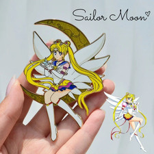 Spilla smaltata Sailor Moon Usagi Tsukino spilla bavero distintivo anime accessori gioielli
