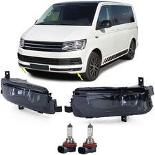 Coppia fendinebbia vetro trasparente nero fumo per VW T6 Bus Transporter da 15