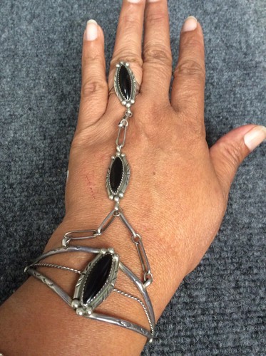 Anello bracciale schiavo onice