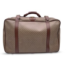 Autentica borsa da viaggio Gucci vintage beige monogramma tela valigia