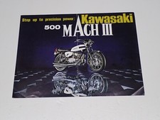 KAWASAKI 500 MACH III DEPLIANT BROCHURE PROSPEKT MOTO (B17)