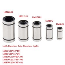 LM6UU/LM8UU/LM10UU/LM12UU/LM20