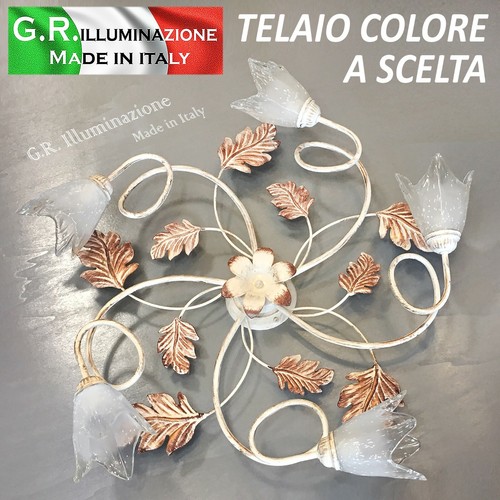 Plafoniera ferro battuto - in, 5