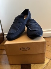 Mocassini scamosciato blu tods - scamosciato,