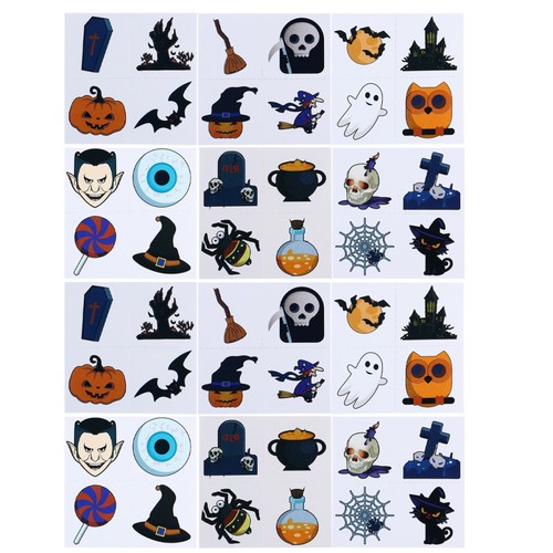 Fogli halloween tatuaggi - halloween,