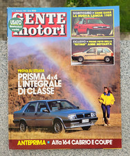 Rivista GENTE MOTORI Gennaio 1987 1/87 [Lancia Prisma 4x4 Alfa 164 Cabrio Coupè]