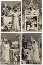 4 CARTOLINE POSTALI PRIMI del 900 ORIGINALI vintage