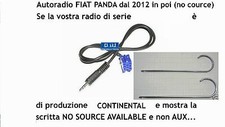 Kit Cavo aux Fiat Panda 2012 a 2019 radio Continental (no source available) 1,4m