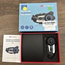 gearelec Auricolare Bluetooth Moto con Fotocamera, Impermeabile e Antipolvere, 1.5H