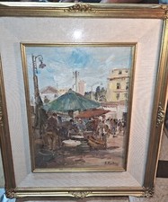 Dipinto Ad Olio Su Tavola Antico .antonio Martucci