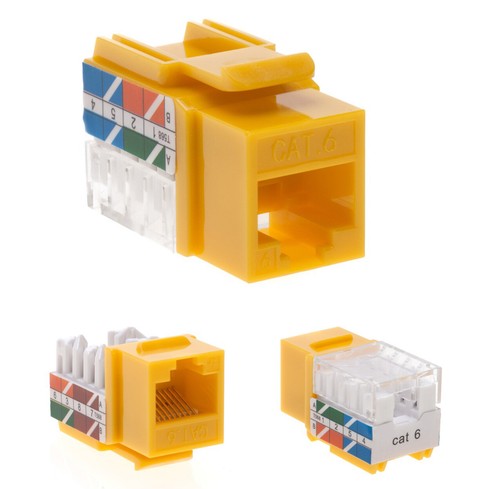 Connettore rete cat6 giallo - connettore,