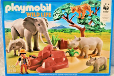 PLAYMOBIL 5275 WWF Ricercatore presso Savana Africana Elefanti Zoo NUOVO