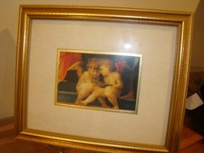Quadro da appendere a parete con cornice angeli cherubini di Raffaello 9,5"x11,5"