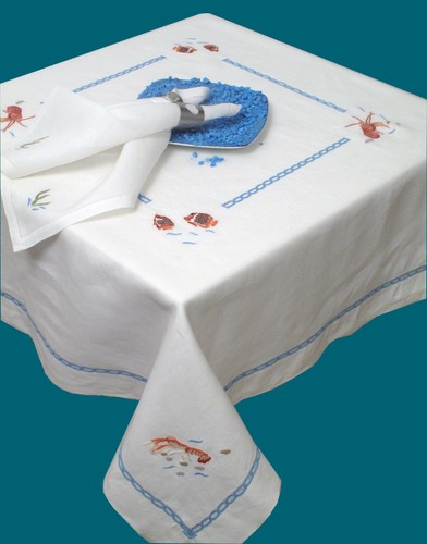 Tovaglia tè ricamata a - ricamata,