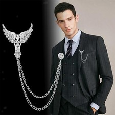 Spilla abito con catena - con,