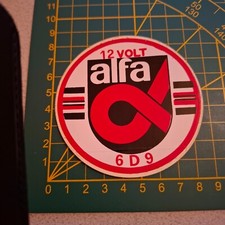 ADESIVO STICKER kleber vintage batterie Alfa 12 volt 6d9