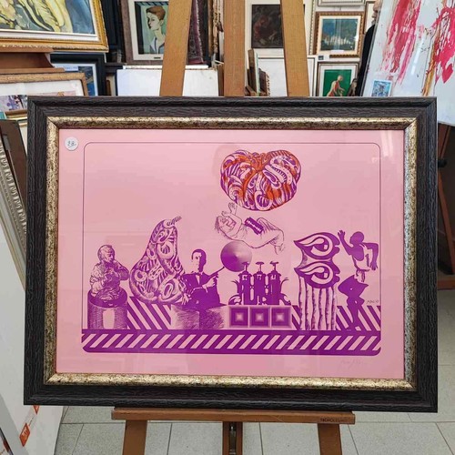 Concetto pozzati litografia - concetto, 50