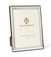 10x15 CORNICE PORTAFOTO in ARGENTO MASSICCIO 925 con retro in legno 10x15 * 7374