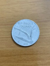 Moneta da 10 lire anno 1955