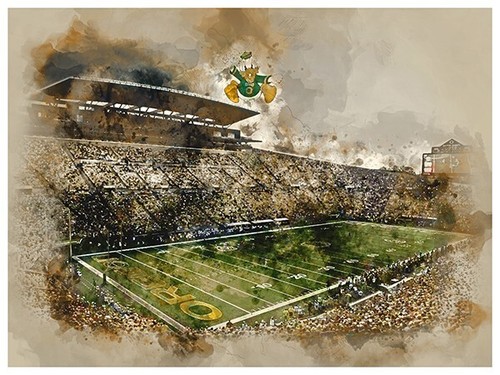Poster oregon ducks acquerello - ducks,