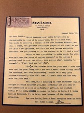 Rara lettera autografata Stan